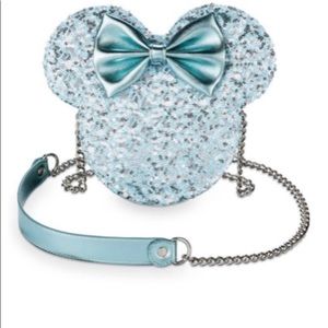 Disney Arendelle Aqua Sequined Minnie Loungefly